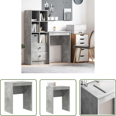 vidaXL Scrivania da ufficio -  Scrivania Grigio cemento 60 x 40 x 76 cm