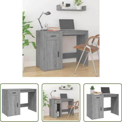 vidaXL Scrivania da ufficio -  Scrivania Grigio Sonoma 100x49x75 cm in Legno Multistrato