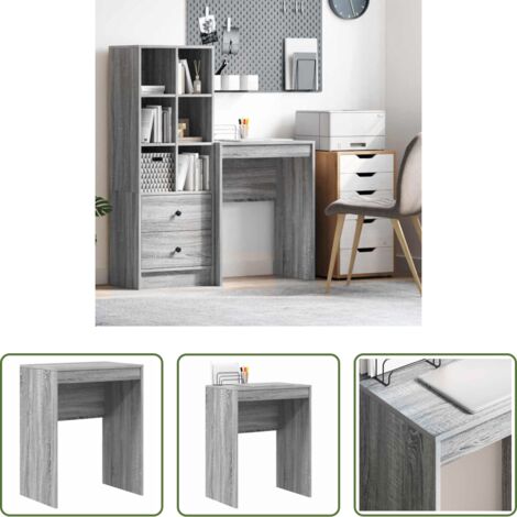 vidaXL Scrivania da ufficio -  Scrivania Grigio Sonoma 60 x 40 x 76 cm