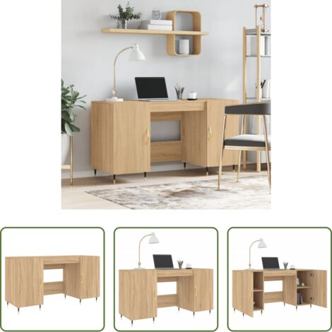 vidaXL Scrivania da ufficio -  Scrivania Rovere Sonoma 140x50x75 cm in Legno Multistrato