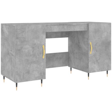 vidaXL Scrivania Grigio Cemento 140x50x75 cm in Legno Multistrato