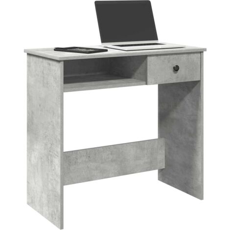 vidaXL Scrivania Grigio Cemento 80x40x75 cm in Legno Multistrato