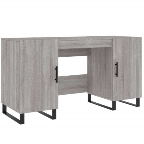 vidaXL Scrivania Grigio Sonoma 140x50x75 cm in Legno Multistrato
