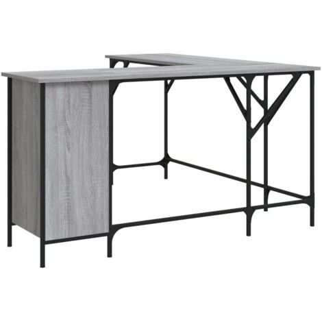 vidaXL Scrivania Grigio Sonoma 141x141x75 cm in Legno Multistrato