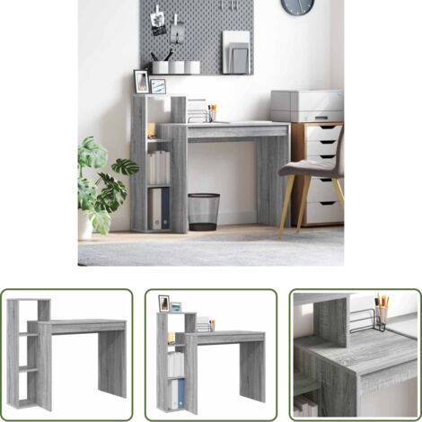 vidaXL Scrivania grigio sonoma -  Scrivania Grigio Sonoma 100 x 40 x 90 cm Legno multistrato