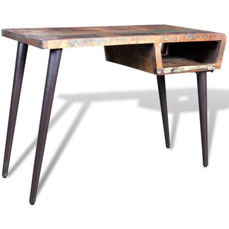 vidaXL Scrivania in Legno di Recupero con Gambe in Ferro
