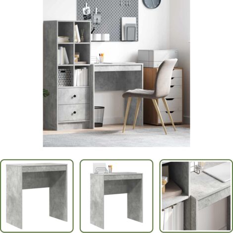 vidaXL Scrivania in legno ingegnerizzato -  Scrivania Grigio cemento 70 x 40 x 76 cm