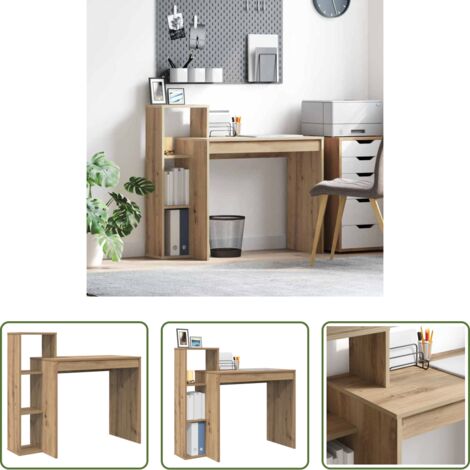 vidaXL Scrivania in legno multistrato -  Scrivania Rovere artigianale 100 x 40 x 90 cm Legno multistrato