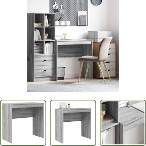 vidaXL Scrivania in legno -  Scrivania Grigio Sonoma 80 x 40 x 76 cm
