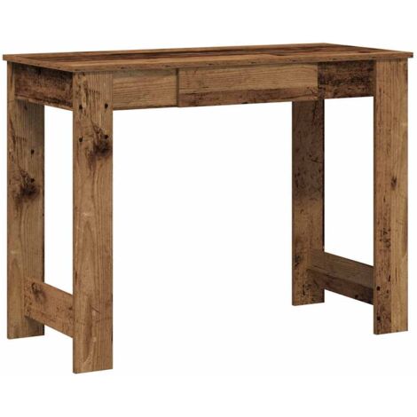 vidaXL Scrivania Legno Vecchio 100x45x75 cm in Legno Multistrato