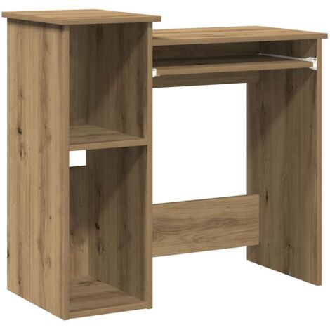 vidaXL Scrivania Mensole Rovere Artigianale 84x40x78 cm Truciolato