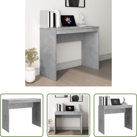 vidaXL Scrivania moderna -  Scrivania Grigio Cemento 90x40x72 cm in Legno Multistrato