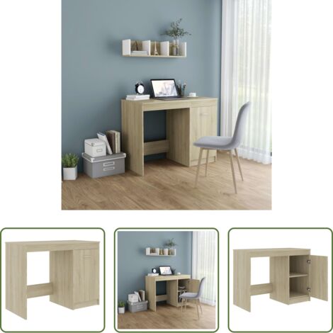 vidaXL Scrivania moderna -  Scrivania Rovere Sonoma 100x50x76 cm in Legno Multistrato