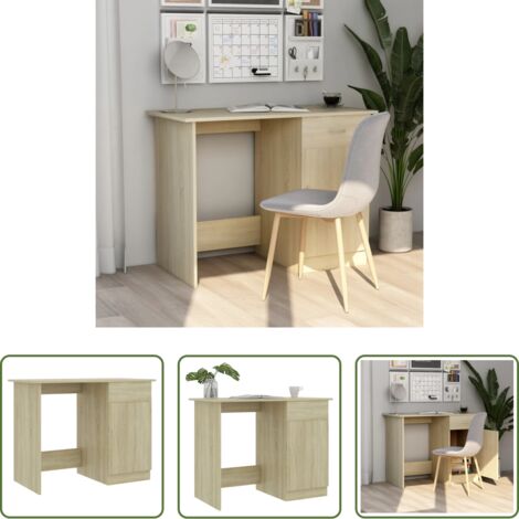vidaXL Scrivania moderna -  Scrivania Rovere Sonoma 100x50x76 cm in Legno Multistrato