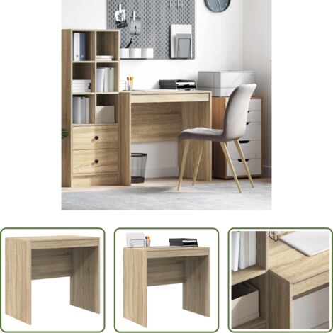 vidaXL Scrivania moderna -  Scrivania Rovere Sonoma 80 x 50 x 76 cm