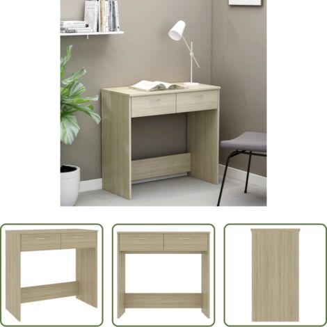 vidaXL Scrivania moderna -  Scrivania Rovere Sonoma 80x40x75 cm in Legno Multistrato