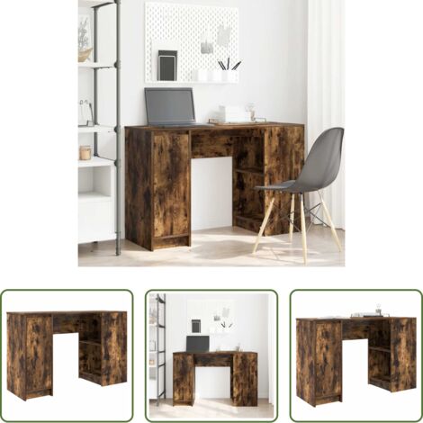 vidaXL Scrivania multifunzione -  Scrivania Rovere Fumo 120x42x76 cm in Legno Multistrato