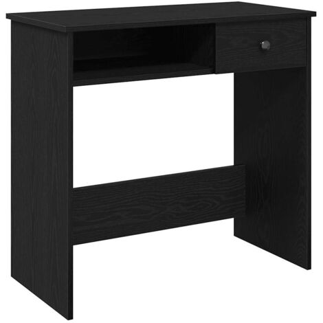 vidaXL Scrivania Nera 80x40x75 cm in Legno Multistrato
