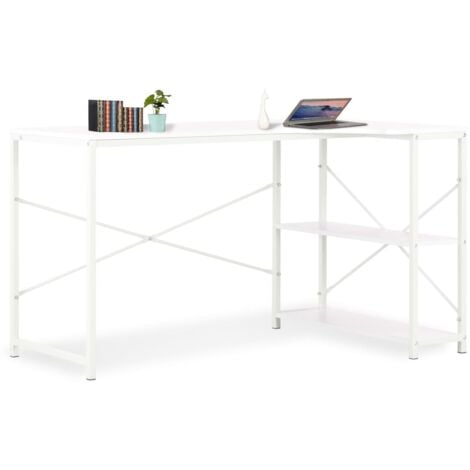 vidaXL Scrivania per Computer Bianca 120x72x70 cm