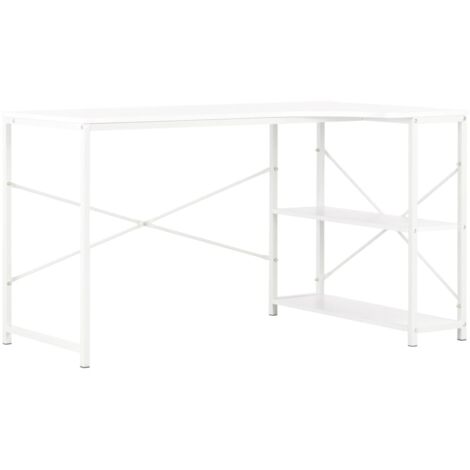 vidaXL Scrivania per Computer Bianca 120x72x70 cm