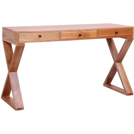 Legno Massello di Mogano Scrivania PC Naturale Scrittoio Colori Diversi