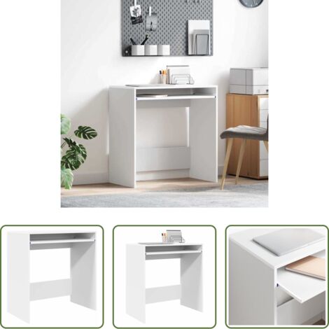 vidaXL Scrivania per ufficio a casa -  Scrivania Bianco 77.5 x 43 x 79 cm Legno multistrato