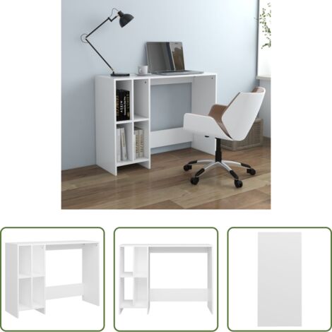 vidaXL Scrivania per ufficio -  Scrivania Bianca 102,5x35x75 cm in Legno Multistrato
