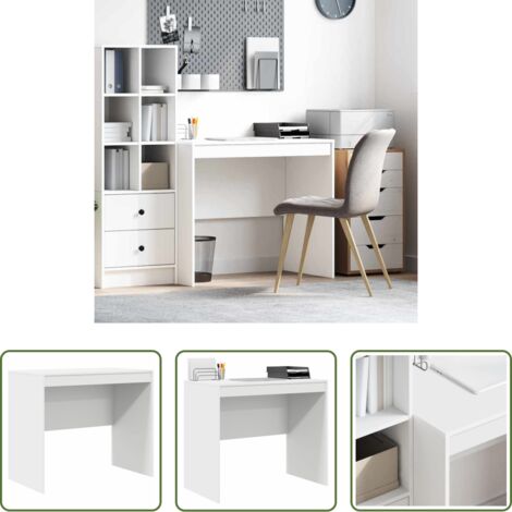 vidaXL Scrivania per ufficio -  Scrivania Bianco 90 x 50 x 76 cm