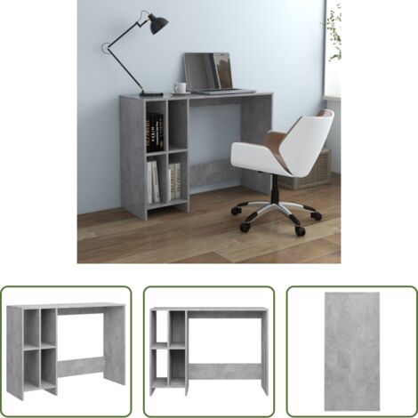 vidaXL Scrivania per ufficio -  Scrivania Portatile Grigio Cemento 102,5x35x75 cm Multistrato