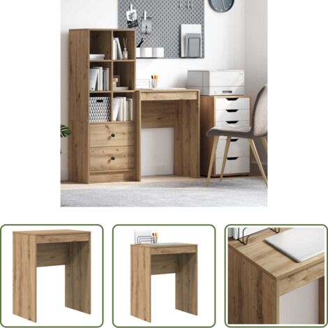 vidaXL Scrivania per ufficio -  Scrivania Rovere artigianale 60 x 40 x 76 cm