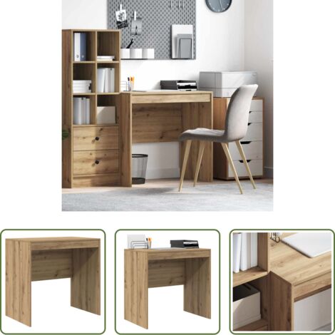 vidaXL Scrivania per ufficio -  Scrivania Rovere artigianale 80 x 50 x 76 cm