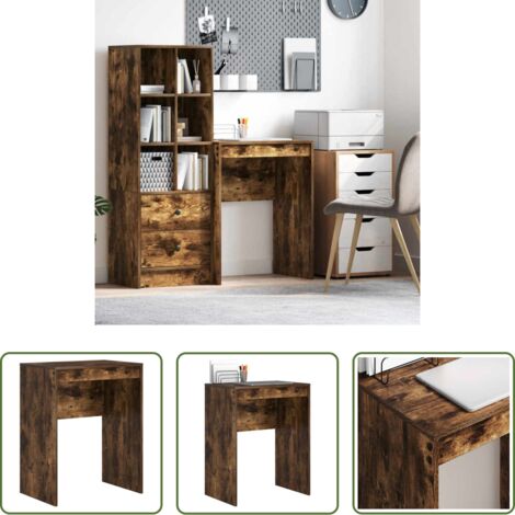 vidaXL Scrivania per ufficio -  Scrivania Rovere fumé 60 x 40 x 76 cm