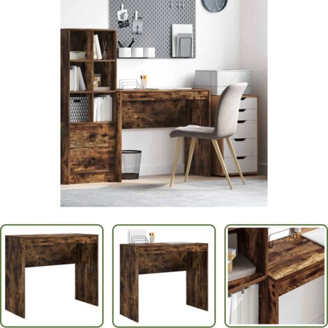 vidaXL Scrivania per Ufficio -  Scrivania Rovere fumé 90 x 40 x 76 cm