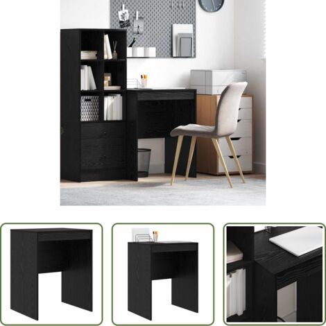 vidaXL Scrivania per ufficio -  Scrivania Rovere Nero 60 x 50 x 76 cm