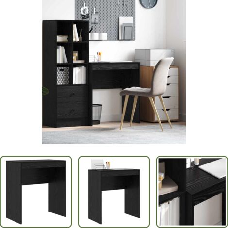 vidaXL Scrivania per ufficio -  Scrivania Rovere Nero 70 x 40 x 76 cm