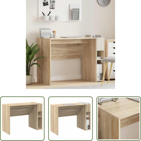 vidaXL Scrivania per ufficio -  Scrivania Rovere Sonoma 109 x 50 x 78 cm Legno multistrato
