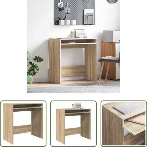 vidaXL Scrivania per ufficio -  Scrivania Rovere Sonoma 77.5 x 43 x 79 cm Legno multistrato