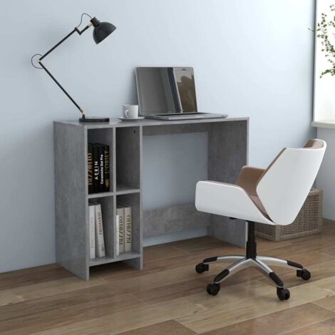 vidaXL Scrivania Portatile Grigio Cemento 102,5x35x75 cm Multistrato