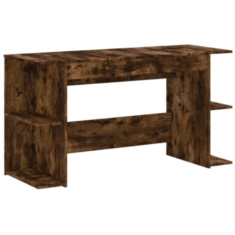 vidaXL Scrivania Rovere Fumo 140x50x75 cm in Legno Multistrato