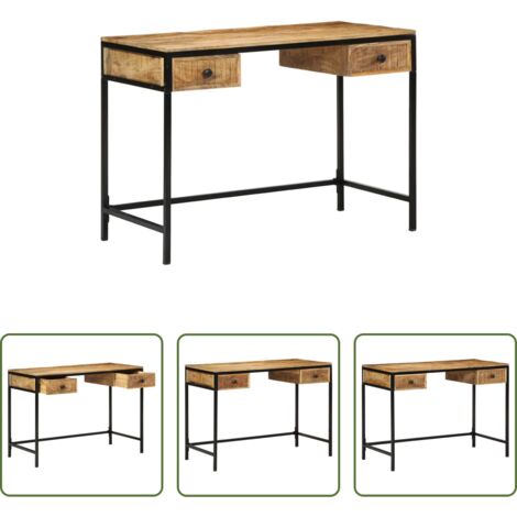 vidaXL Scrivania rustica - Scrivania con cassetto Marrone 105 x 50 x 75 cm