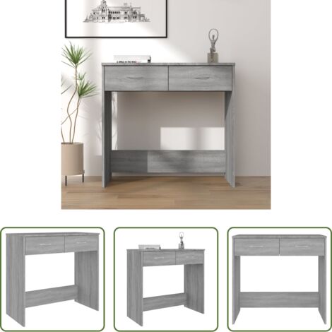vidaXL Scrivania salvaspazio -  Scrivania Grigio Sonoma 80x40x75 cm in Legno Multistrato