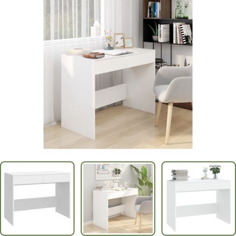 vidaXL Scrivania ufficio -  Scrivania Bianca 101x50x76,5 cm in Truciolato