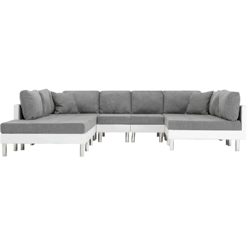 Sofa White Artificial Leather vidaXL