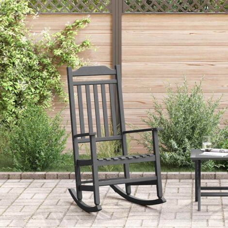 vidaXL Sedia a dondolo Nero 65 x 84 x 114 cm Polietilene