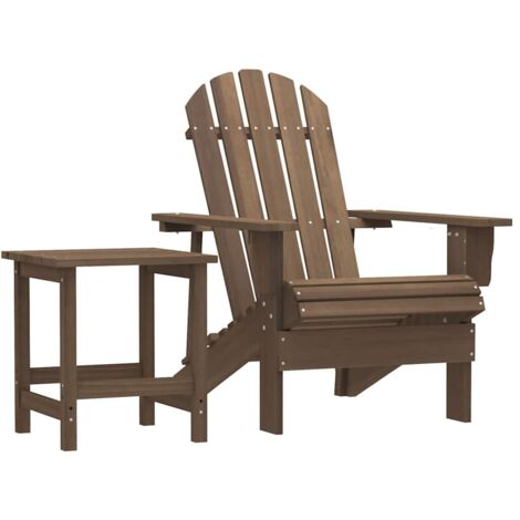 vidaXL Sedia Adirondack con Tavolo Abete Massello Marrone