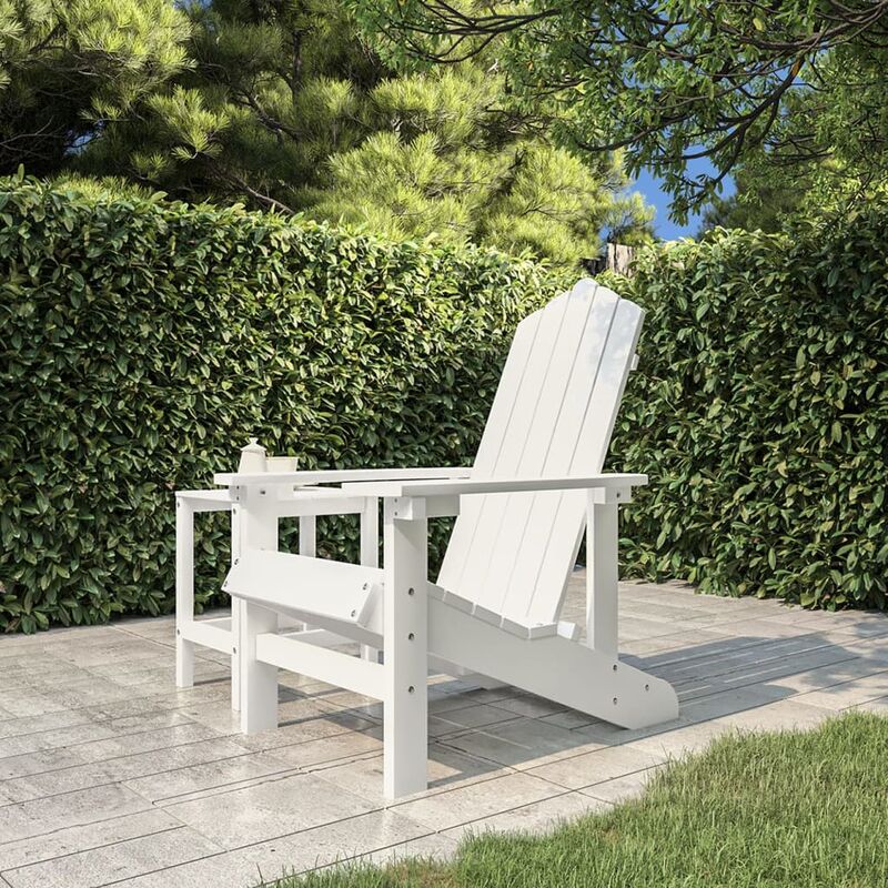 Sedia da Giardino Adirondack Bianca hdpe Vidaxl 59913