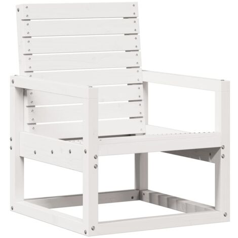 vidaXL Sedia da Giardino Bianca 57,5x63x76 cm Legno Massello di Pino
