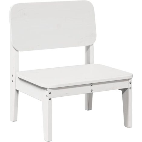 vidaXL Sedia da Giardino Bianca 60x52,5x72cm in Legno Massello di Pino