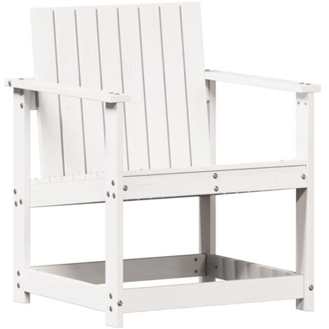 vidaXL Sedia da Giardino Bianca 62x56x77 cm in Legno Massello di Pino