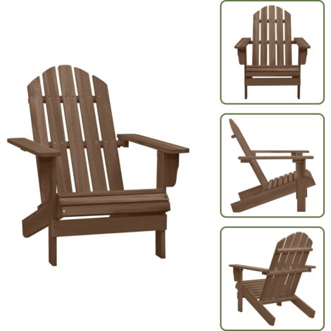- vidaXL Sedia da Giardino in Legno Marrone -